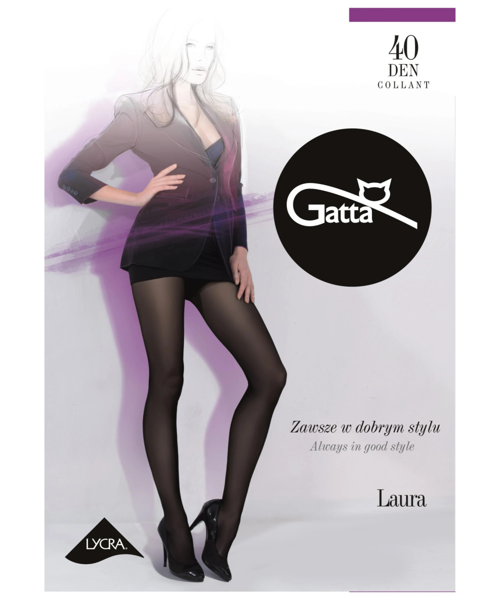 Laura 40 rajstopy damskie lycra polmat 40 den gatta